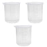 Sscon 3Pcs 500ml Lab Graduated Beakers, Transparent Plastic Measuring Cups for Laboratory Kitchen
