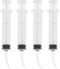 4pcs Disposable Dental Irrigation Syringe with Curved Tip Colostrum Syringes for Dental Care