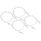 PATIKIL 20 Inch Safety Security Cable Wire, 4 Pack Stainless Steel Stage Lights Rope with Double Loop
