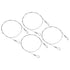 PATIKIL 20 Inch Safety Security Cable Wire, 4 Pack Stainless Steel Stage Lights Rope with Double Loop