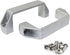 2-Pack Silver Aluminium Alloy Rectangular Industrial Pull Handle, 120mm for 30 Series European Standard Profile