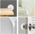 Door Knob Wall Shield, Large White Round Soft Door Stopper Wall Protector, Self Adhesive Door Handle Bumper 2 PCS