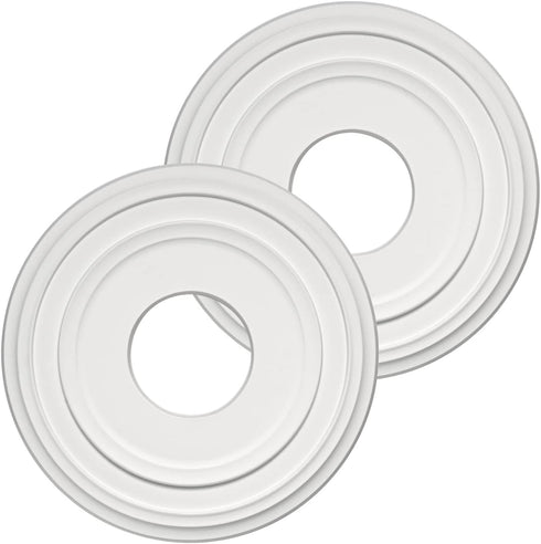 EIFHYT White PU Ceiling Medallions for Light Fixtures and Ceiling Fans, 12-2/8"OD x