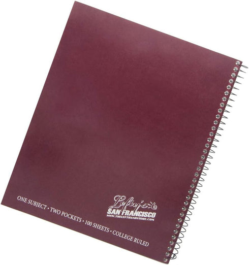 Left-Handed College Ruled Spiral Notebook, 4 Pack