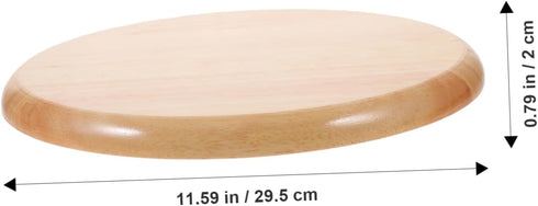 OUNONA Replacement Wooden Stool Seat Solid Rubberwood Round Dining Stool Accessory Sturdy Comfortable Scratch-Resistant