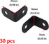 1" 1" 30 Antrader x Black Right Angle Brackets L Shaped Corner Brace Stainless Steel Shelf Brackets Fastener for Wood