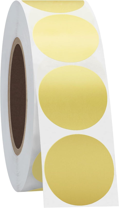 Hybsk Gold Color Coding Dot Labels, 1 Inch Round Stickers, 1,000 Per Roll