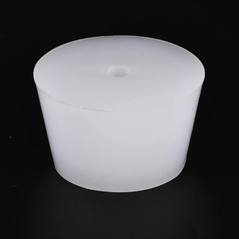 MECCANIXITY Silicone Rubber Tapered Plug White 42mm to 52.7mm with Hole for Powder Coating, Laboratory Use
