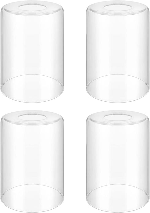 Licperron Clear Glass Lamp Shade Replacement 4 Pack,5.5inch High, 3.9inch Diameter, 1.69inch