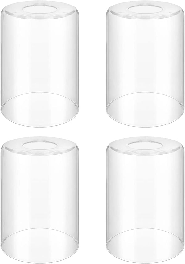 Licperron Clear Glass Lamp Shade Replacement 4 Pack,5.5inch High, 3.9inch Diameter, 1.69inch