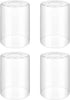 Licperron Clear Glass Lamp Shade Replacement 4 Pack,5.5inch High, 3.9inch Diameter, 1.69inch