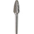 SF-5 Tungsten Carbide Burr Rotary File, Tree Shape, Double Cut for Die Grinder, 1/4'' Shank, 1'' Cutter Length