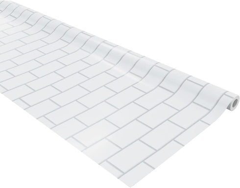 Fadeless Bulletin Board Paper, Fade-Resistant 48” x 50’ White Subway Tile for Classroom Decor