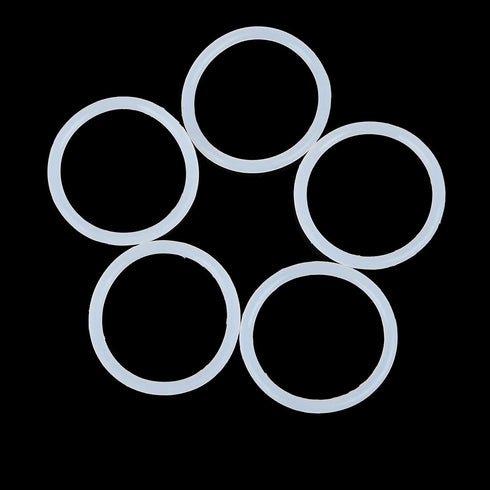 X AUTOHAUX Silicone O-Rings, White, 42mm OD, 35mm ID, 3.5mm Width VMQ Seal Gasket for Pipe Repair, Pack of 50
