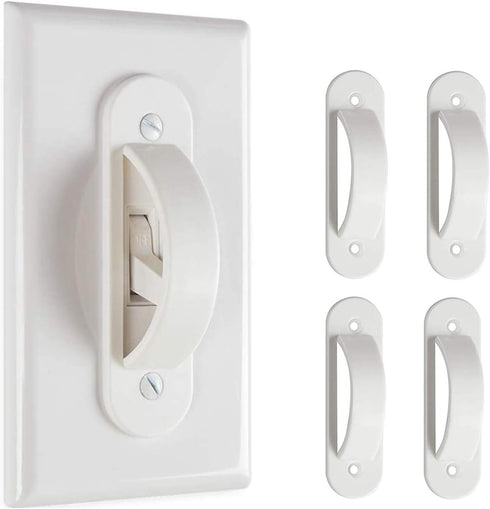 Wall Switch Guards Plate Covers - Child Safety Security Home Decor (4 Pack), White