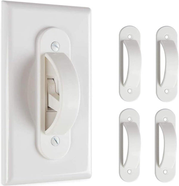 Wall Switch Guards Plate Covers - Child Safety Security Home Decor (4 Pack), White