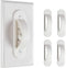Wall Switch Guards Plate Covers - Child Safety Security Home Decor (4 Pack), White