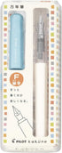 Pilot Kakuno Fine-Nib Fountain Pen, White Body, Soft Blue Cap