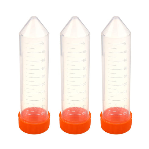 Othmro 50ml Conical Centrifuge Test Tubes, 50pcs with Random Color Screw Cap for Liquid Sample Storage