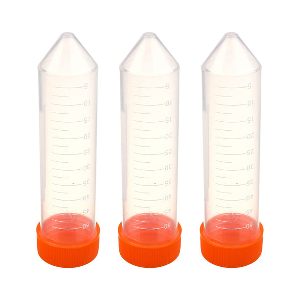Othmro 50ml Conical Centrifuge Test Tubes, 50pcs with Random Color Screw Cap for Liquid Sample Storage