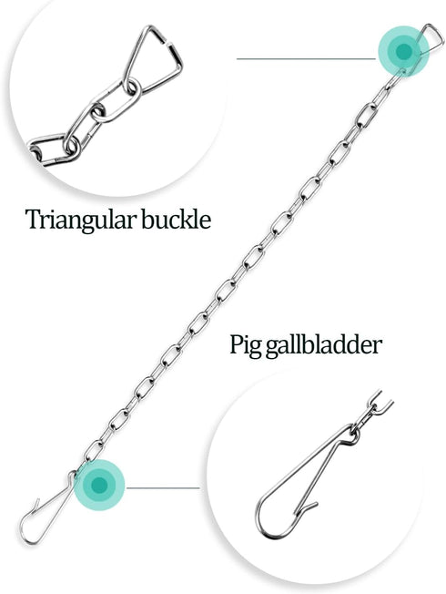 3 Pcs Toilet Bowl Chain Replacement, Stainless Steel Universal Flapper Chain Replacement Kit