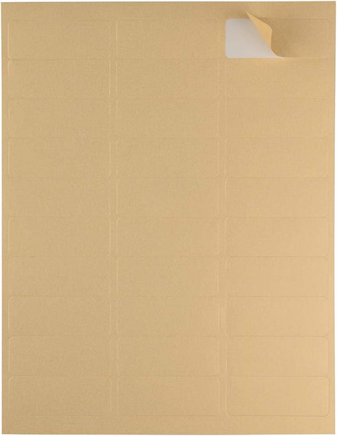 JAM PAPER Standard Mailing Return Address Labels, 1 x 2 5/8, Gold Metallic, 120 Labels/Pack