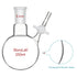 stonylab Borosilicate Glass Reaction Flask, Single-Neck 250 ml with 24/40 Joint and PTFE Stopcock Valve