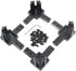Zeberoxyz 4PCS Black 4040 Series 3-Way End Corner Bracket with M6 Screws for 8mm Slot T-Shape Aluminum Extrusion Profile