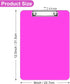 Rimilak Plastic Clipboards Set of 6, Translucent Clip Board with Low Profile Metal Clip, 12.5 x 9 Inch