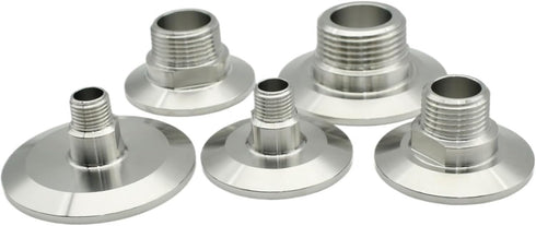WSKJAFDL SUS304 DN8-DN25 25.4/50.5/64mm Interfaces(Internal,DN10 64mm) Sanitary Thread Collar Pipe Fittings Adapter
