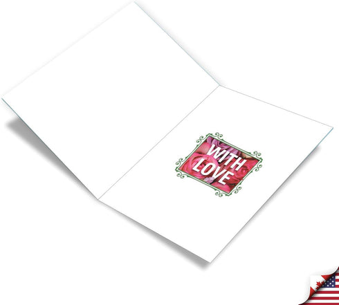 NobleWorks Big Mother's Day Card with Envelope, 8.5 x 11 Inch, Flowers for Mom