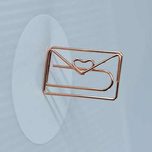 Envelope Shape Small Paper Clips, Cute Funny Bookmark Marking Clips for Office School Wedding Party Decoration, 20 pcs