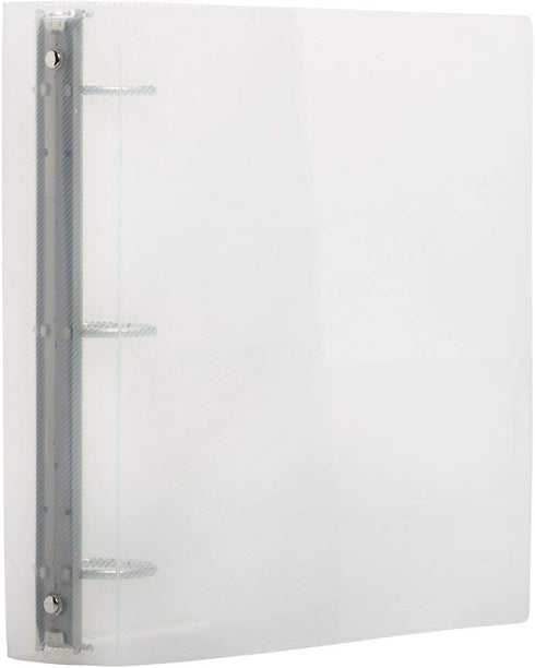 JAM PAPER Plastic 2 inch Binder - Clear 3 Ring Binder - Sold Individually by JAM Paper