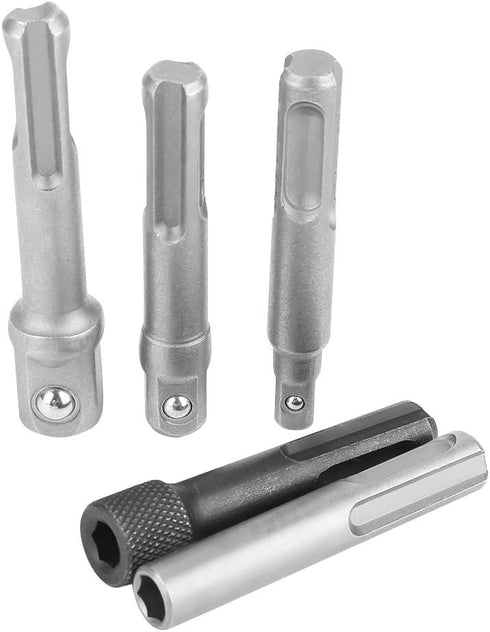 Fafeicy Socket Wrench Adapter, 3PC SDS Plus Steel Socket Adapter Electric Tool Accessories