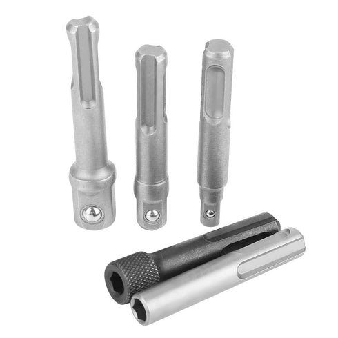 3PC SDS Plus Steel Socket Adapter + 2PC SDS Socket Hexagonal Extension Wrench Adapter Electric Tool Accessories