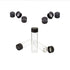 Pack of 100 Glass Vials, Clear with Black Phenolic Screw Caps (4ml)