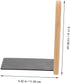 Simple Design Wooden Bookends for Desk and Shelf Thick Beech Wood Book Stand Book Holders for Office Organization