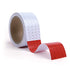ONTWIE 30ft X 2" Reflective Safety Tape Honeycomb Red/White for Trailers - Reflector Caution Warning Sticker