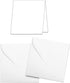 Premium 3" x 3" White Folded Card & Envelope Set, 50 Pack - Blank Folded Cards and White Envelopes for Floral Cards,