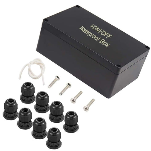 DIY Electrical Box, Universal Junction Box, Dustproof Waterproof IP65 ABS Plastic, with 4pcs M16 Cable Gland,
