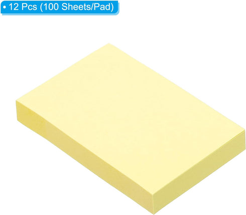 PATIKIL 12 Pack Sticky Notes, 2 x 3 Inch Self-Stick Note Pads, Bright Color, 100 Sheets/Pad for Home Office Business,