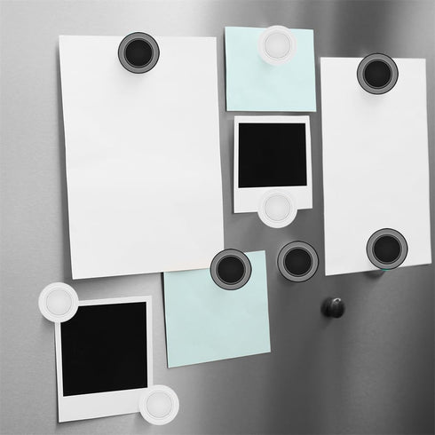 Magnet Bulletin Board 6 Pcs, Frameless Metal Magnetic Boards with 20 pcs Memo Strip for Office Home School Display