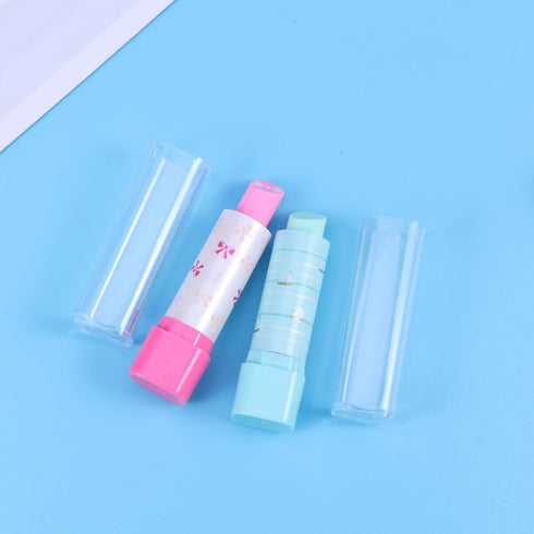 Operitacx Lipstick Eraser, 10pcs Cute Kids Stationery Novelty Erasers for Fun