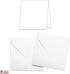 Premium 3" x 3" White Folded Card & Envelope Set, 50 Pack - Blank Folded Cards and White Envelopes for Floral Cards,