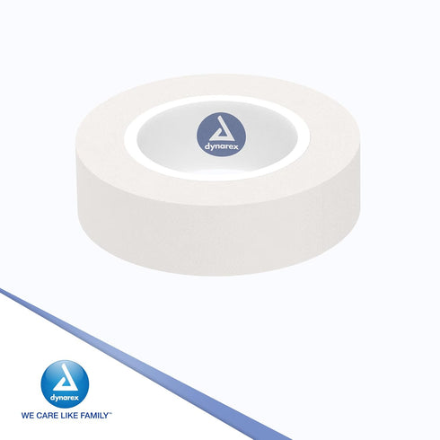 Dynarex Paper Surgical Tape, 1/2” x 10 yds, 24 Rolls, White, First-Aid Kit Essential