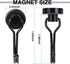 E BAVITE Black Swivel Swing, 30LBS Neodymium Rare Earth Magnetic Hooks, Pack of 6 for Kitchen, Refrigerator