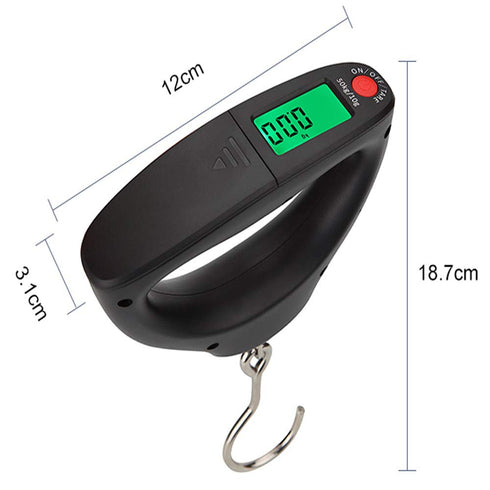 Portable Digital Hanging Fish Scale, 110lb 50kg Postal Scales, 2 AAA Batteries (Not Included)