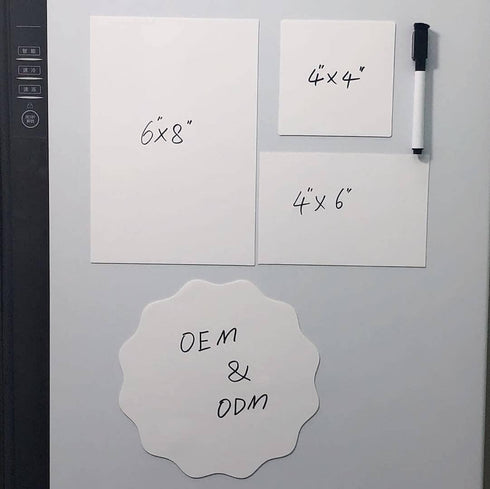 Dry Erase Sticky Notes Reusable, 4"×4", 6 Pack White Sticky Notes for Wall, PC, Wood, Bricks