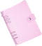 PATIKIL A6 Clear Binder Cover, Soft PVC Loose Leaf Protector, Refillable Notebook Shell with Snap Button Closure, Purple