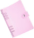 PATIKIL A6 Clear Binder Cover, Soft PVC Loose Leaf Protector, Refillable Notebook Shell with Snap Button Closure, Purple
